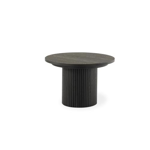 Transformer Table Solid Wood Extendable Round Dining Table Set, Black - image 9