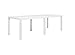 Tomaino Tavolo da Giardino allungabile in plastica Rattan 150/220 x 90 x 72h cm (Bianco)