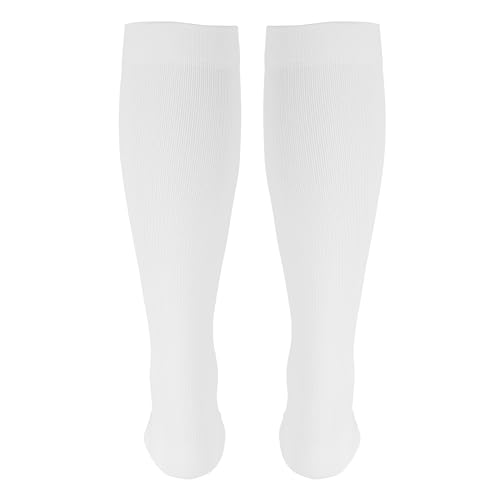 Image of Truform Compression Socks, 15-20 mmHg, Knit Women's Dress Socks, Knee High Over Calf Length