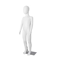 Kids Mannequin Full Body, Child Dress Form 43.3 Inches Adjustable Faceless Mannequin Torso, Realistic Detachable Manikin Body Display with Metal Base for Children