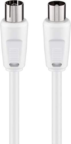 Goobay 50717 Antenna Cable (80 dB), 2x Shielded, 1.5m Length, white, 1.5 Meters - Image 3