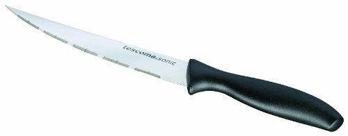 Tescoma Cuchillo Multiusos con Hoja serrada, 12 cm, Multicolor