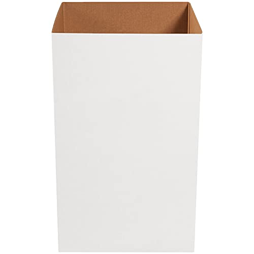 Image of BOX USA Corrugated Trash Can Plain, 50 Gallon, 18' x 18' x 36', White, 10 /Bundle
