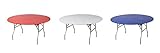Kwik-Covers Round Fitted Plastic Table Covers, 60