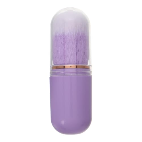 DINHEAROM Brocha Retráctil para Rubor Portátil de Viaje, Mini Pincel de Maquillaje con Cerdas de Nylon y Diseño Amigable Piel para Mejillas Suaves