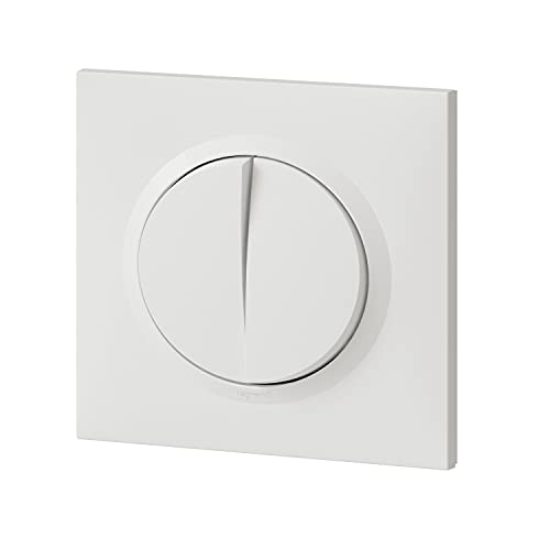 legrand double interrupteur ou va et vient dooxie 10ax 250v~ livré avec plaque carrée blanche