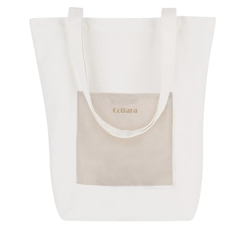 COTTARA® Jutebeutel weiß – Hochwertige...
