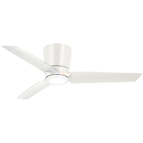 Minka-Aire F671L-WHF Pure 48" Hugger with LED Lights, Flat White