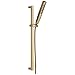 Delta Faucet Tetra H2Okinetic Slide Bar Hand Held Shower with Hose, Gold Handheld Shower Head, Slide Bar Hand Shower, Handheld Shower, Detachable Shower Head, Lumicoat Champagne Bronze 51140-CZ-PR