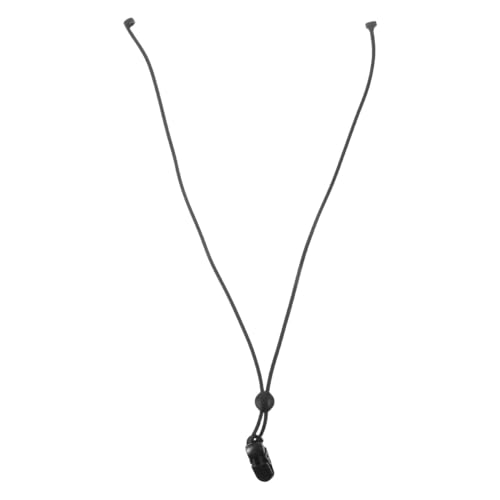 YARNOW Cuerda Anticaída de Silicona Negra, Diseño Binaural Ligero y Suave para Orejas y Cuello, Clip Plástico Resistente para Uso Diario