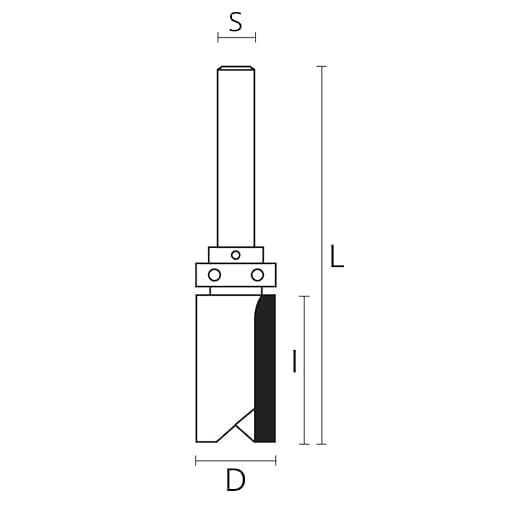 GodzillaBits - Fresa a copiare con cuscinetto per legno, diametro 19 mm, I. 25,4 mm, gambo 6 mm, per fresatrice verticale e rifilatore (la più venduta) LTS112C.190