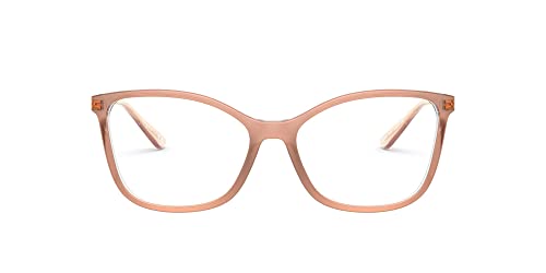 Vogue Eyewear Women's VO5334 Butterfly Prescription Eyewear Frames, Top Pink/Transparent/Demo Lens, 54 mm
