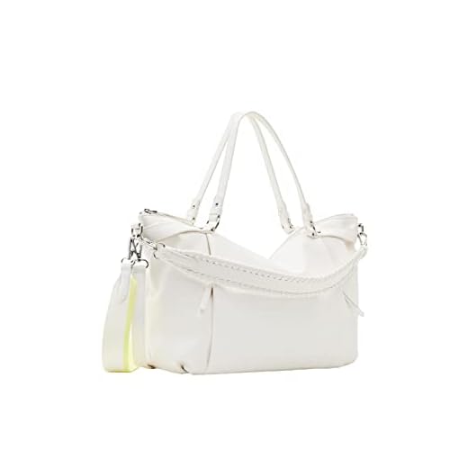 Desigual, BAG HALF LOGO 23 LIBIA 2. 1000 bianco Donna