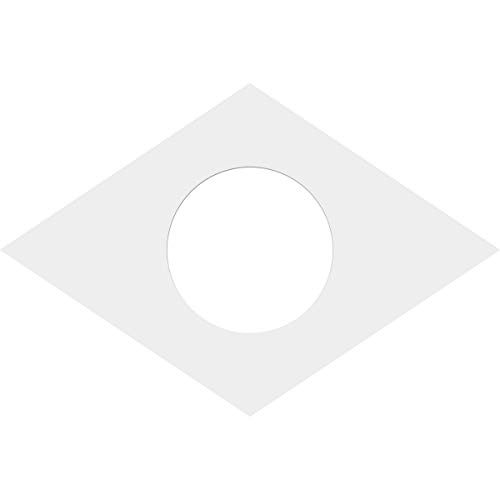 Image of Ekena Millwork CMP12X8DD-04000 Diamond Architectural Grade PVC Contemporary Urethane Ceiling Medallions 12 inchW x 8 inchH x 4 inchID x 4 1 /4 inchC x 1 inchP
