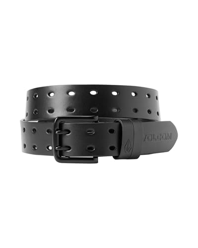 Volcom mens Two Spike Leather Belt2