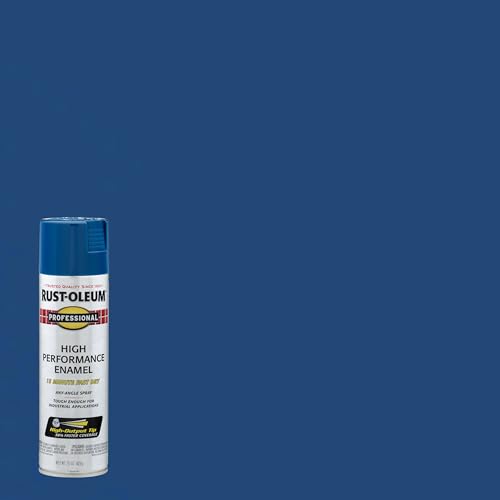 Image of Rust-Oleum 7527838 Professional High Performance Enamel Spray Paint, 15 oz, Gloss Royal Blue
