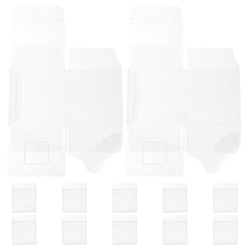 HEMOTON Lot De 100 Boîtes Cadeaux Transparentes 3.94 X 1.97 X 1.97 Pouces Pour Décoration Mariage Fête Dragées Accessoires Créatifs