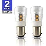 SRRB Performance 12V AC/DC BA15D LED Replacement 1004/1076 / 1142 Light Bulb for RV Camper Travel Trailer Motorhome 5th Wheels and Marine Boat (2 Pack, Warm White)