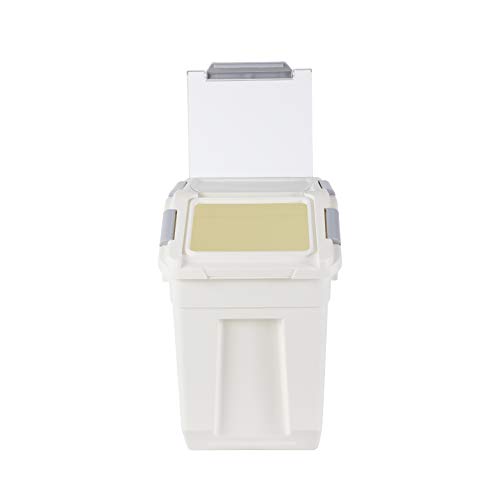 EonTone Pack-4 Ingredient Storage Bins (25 L Pack-2) (15 L Pack-2) with Wheels Seal Locking Lid PP