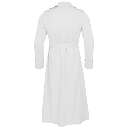 Mens Trench Coat Notch Lapel Slim Fit Double Breasted Long Pea Coat Fall Winter Warm Windbreaker3