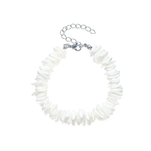 Pingyongchang Summer Beach Puka Shell Bracelets Hawaiian Bracelets Seashell Ornament Bracelets/Necklaces The Best Summer Gift for Man Woman Teenager…