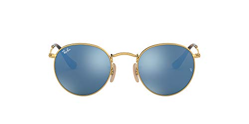 Ray-Ban Rb3447n Flat Lens Metal Round Sunglasses