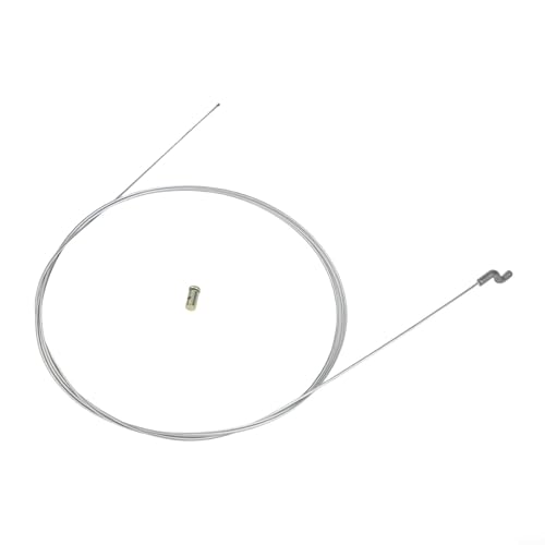 Bulevisiter Gaszug Ersatz mit Z-Haken für Rasenmäher-Teile – 2 m Stahlkern-Antriebskabel, 5 mm Schaft-Gewindeanschluss, passend für Gartenmaschinen