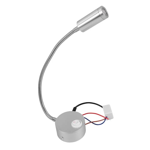 OSALADI ámpara De Pared LED 3W Con Brazo Flexible Luz De Lectura 360 Grados Luz Cálida Compatible Con AC 85 265V Ideal Para Mesita De Noche y Espacios Reducidos