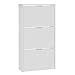 HOMN LIVING Zapatero 3 Puertas Rubi Color Blanco Brillo, 60 cm (Ancho) 22 cm (Profundo) 113 cm (Altura)