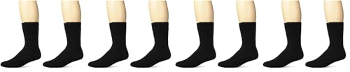 Heat Holders Work Socks, Mid-Calf, Mens, 7to12, Black, PR