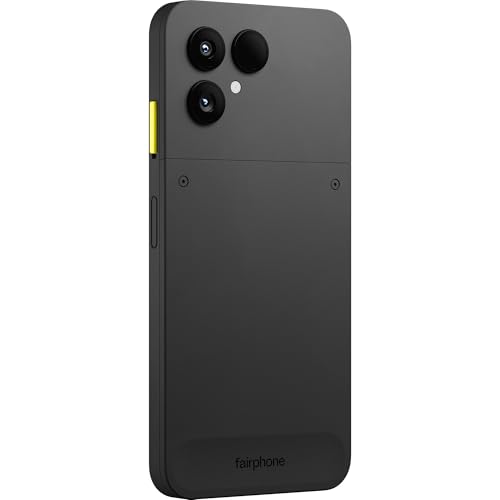 Fairphone (Gen. 6 5G 2025 FP6 (GSM Unlocked, International Version) 256GB + 8GB RAM - Dual SIM (Nano-SIM + eSIM) Android 15 Smartphone (Horizon Black)
