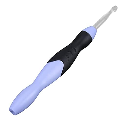 Conjunto de agulhas de crochê iluminadas, 9 em 1 cabeças intercambiáveis ​​de 2,5 mm a 6,5 ​​mm, con