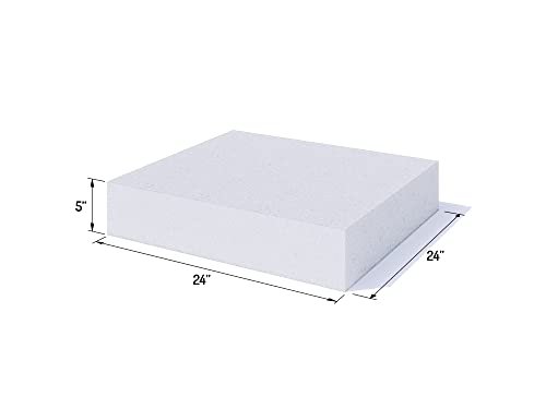 Foamy Foam 52424FFH High Density 5 Inch Thick, 24 Inch Wide, 24 Inch Long Upholstery Foam thumb #1