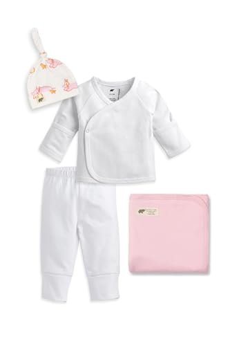 Image of monica + andy Hospital Cuddle Box, 100% Organic Baby Clothes for Newborns & Infants, Coming Home Swaddle Blanket & Cap