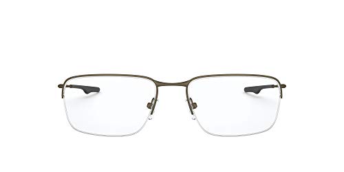 Oakley Mens Ox5148 Wingback Sq Square Prescription Eyewear Frames, Pewter/Demo Lens, 56 mm