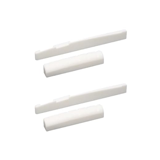 GXGM 4 PCS Bone Spare Parts for 6-String Classical and Acoustic Guitar: Nut and Saddle Parts for Guitar Bone Bridge Quality Accessories