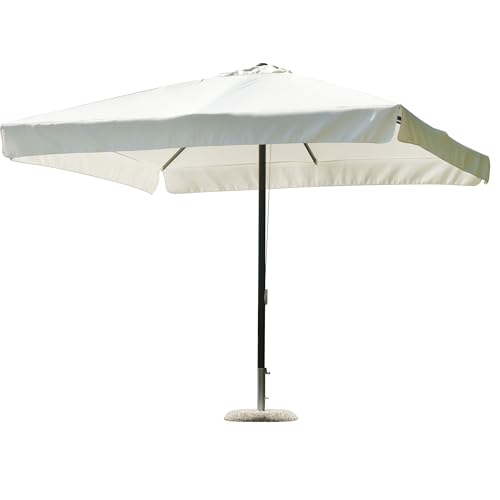 Gruppo Maruccia - Parasol 3 x 3 mètres - Poteau central en aluminium - Pour jardin, bar, restaurant - usage domestique et professionnel