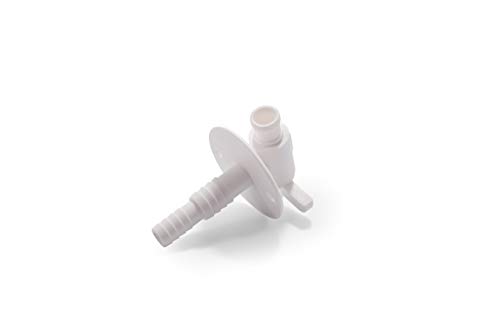 Image of Camco 22223 Drain Valve - 3 /8 inch or 1 /2 inch Dual Barb with Flange, White (Pack of 6)