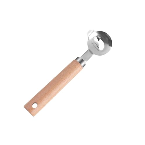 Chenxi Studio Juego de utensilios de cocina para cactus, pelador de acero inoxidable con mango de madera suave y diseño ranurado, grosor uniforme de pelado de acero inoxidable