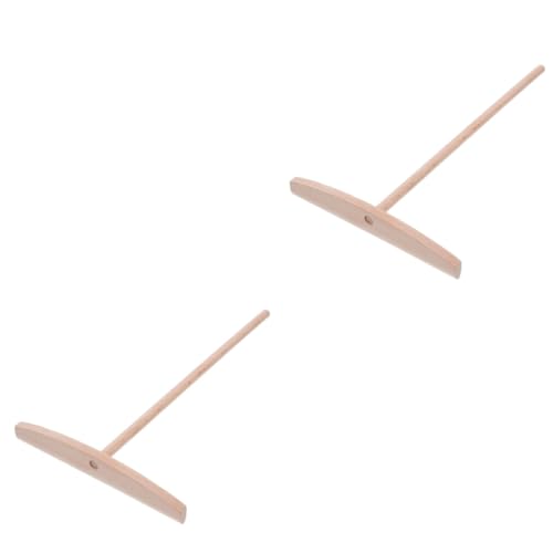 ABOOFAN 2pcs Convenient Pancake Spread Wood Crepe Maker Tool Household Crepe Tool Baking Accessory