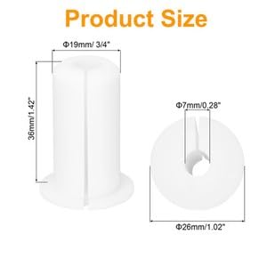 #US 8Pcs Wall Grommets for Cables 3/4 Inch Cable with 7mm Hole Silicone White