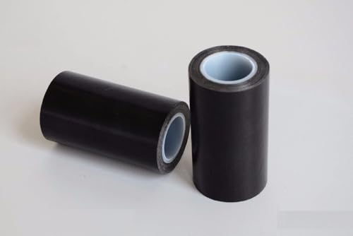 Image of 1Roll 10m Black /White PTFE Teflon Tape Nonstick Tape 500℉ High-Temp Fiberglass Adhesive Tape (Black, 4-inch x 33FT)
