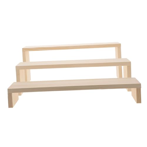 Healeved 3 piezas Soporte de Exhibición de Joyas de Madera Organizador Elegante y Duradero para Anillos Pulseras y Relojes para Estanterías y Decoración del Hogar