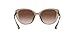 A|X ARMANI EXCHANGE Women's AX4111SU Universal Fit Cat Eye Sunglasses, Transparent Tundra/Brown Gradient, 54 mm