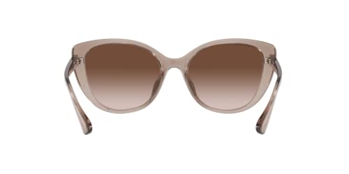 Armani Exchange Woman Sunglasses Transparent Tundra Frame, Gradient Brown Lenses, 54MM4
