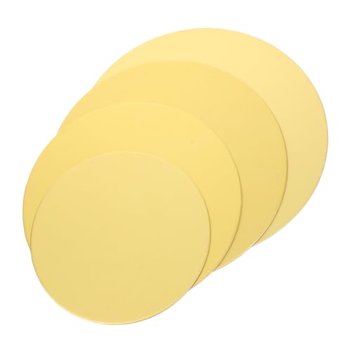 BESTonZON 4pcs Cake Spacer Cake Decoration Board Cake Making Equipment Cake Display Bases Mousse Cake Base Mini Cake Stand Mini Cake Plate Stand Baking Accessories Cake Board Paper Golden