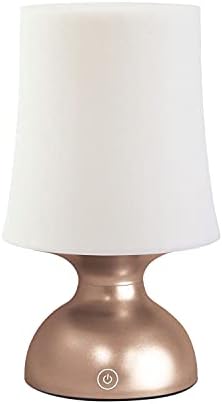 RiverLux LED Gold and White Lamp,Battery Powered Night Light, Cordless Night Light, 100% Electrical Safety at Home, Minimalist Table Lamp, Decorative Gold Lamp