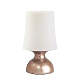 RiverLux LED Gold and White Lamp,Battery Powered Night Light, Cordless Night Light, 100% Electrical