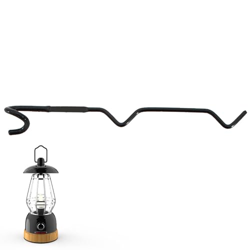 Iron Sturdy Portable Camping Lantern Hanger | Easy Installation Height Adjustable Hook Hanger for Tarp Poles Tent Poles
