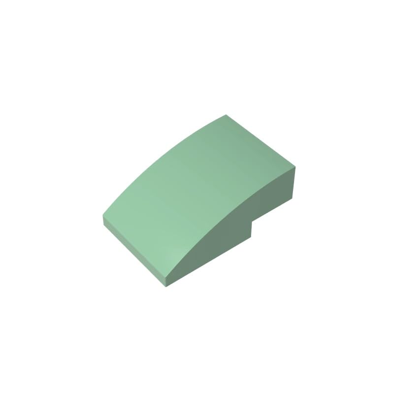 24309 Arched Brick Slope Curved 3x2 No Studs 50 Pieces GDS-1123 Compatible with Lego Building Blocks Color:Sand Green โ image 1